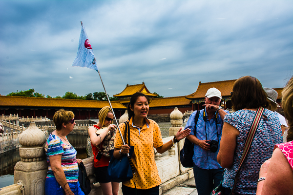 Local Guide Grace telling our group about the Forbidden City in Beijing.
