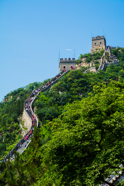 Climbing the Great Wall.
