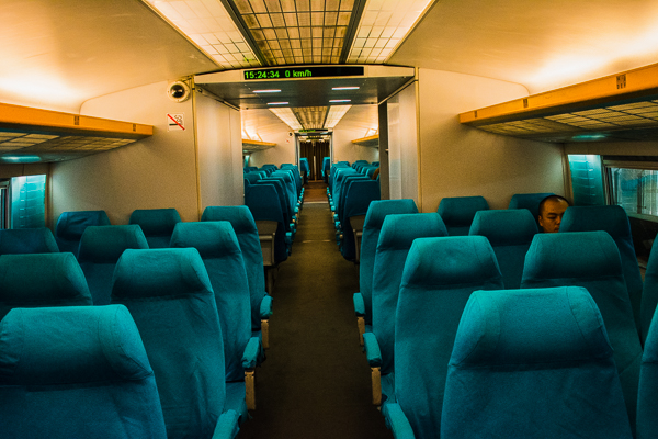 Maglev train cars.