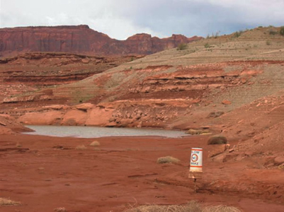 Dry lake.