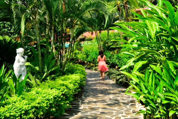 A lovely walkway at the Parador Resort and Spa.