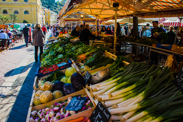 Market in Nice, France.