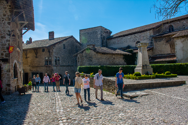 Attractive buildings in Perouges, France.
