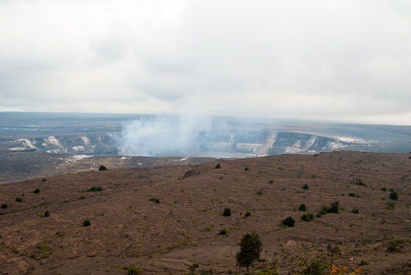Crater at Hawaii Volcanoes National Park, Kilauea on the Big Island Hawaii.