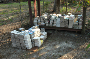 Destroyed books and journals.