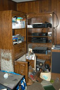Stereo equipment after Hurricane Katrina.