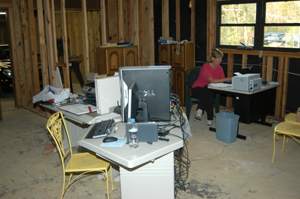 Rebecca in office ater house is gutted.