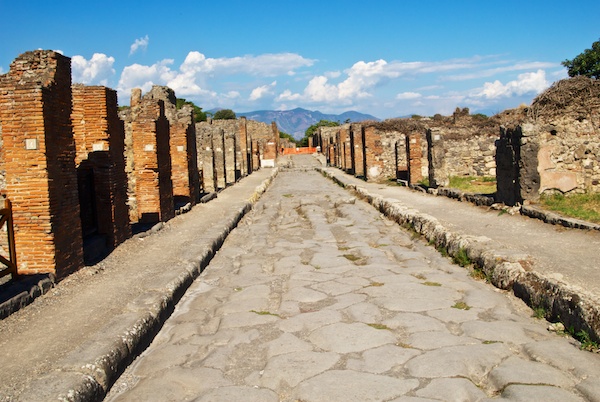 A street in Pompeii.