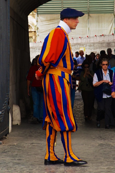 Swiss guard at the Vatican.