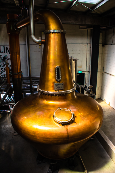 One process in the making of Irish whiskey at the Teeling Distillery in Dublin, Ireland.