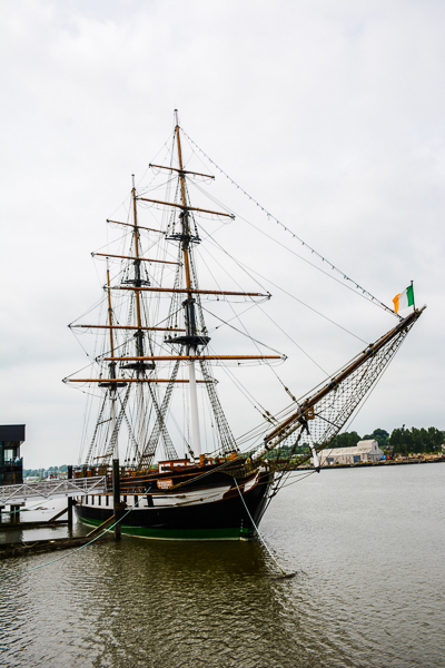 A famine ship in Dunbrody like that used during the potato famine, Ireland.