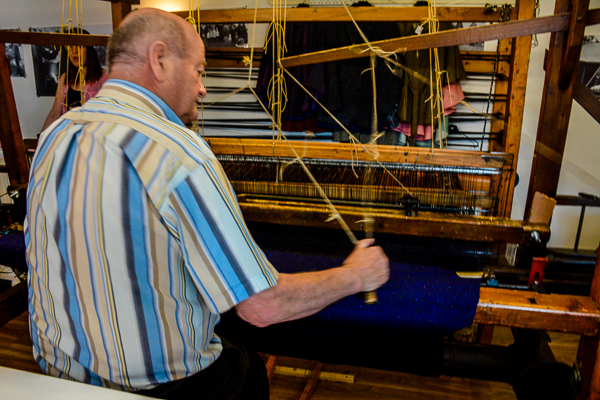 Weaving wool in Donegal, the Republic of Ireland.